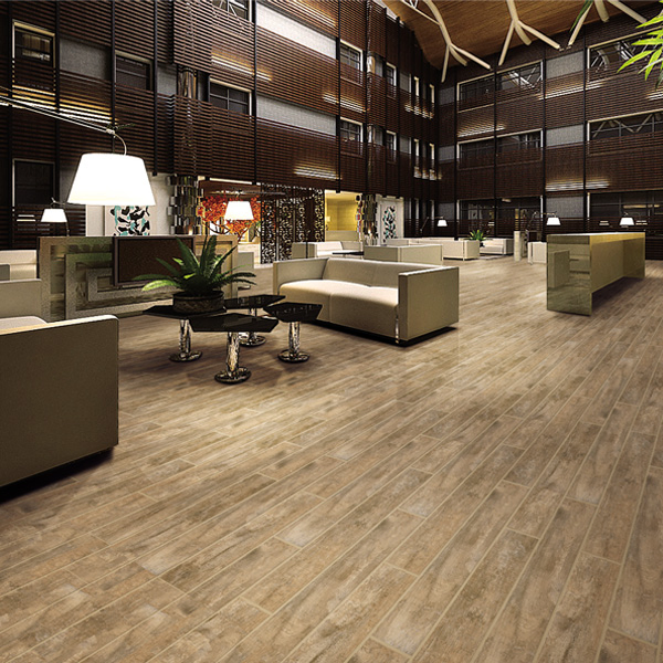 Non Slip Digital Printing 15X60cm Ceramic Wood Tiles for Floor