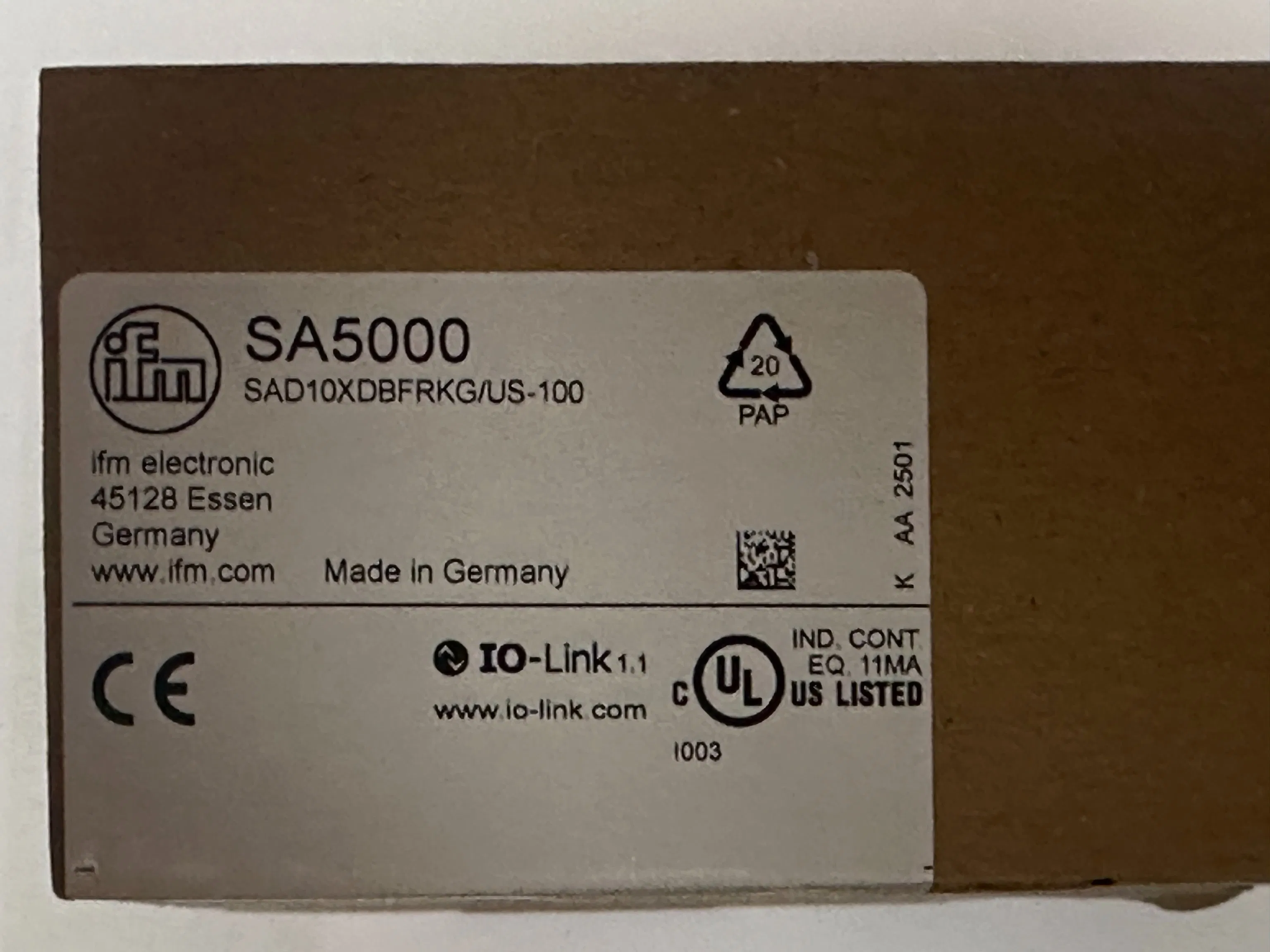 100% Original New Ifm SA5000 Sad10xdbfrkg/Us-100 Flow Sensor SA4100 Electronic Sensor SA5020 Controller SA4320 SA Series.