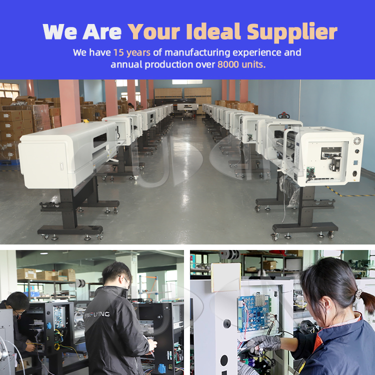 USA Warehouse 24" Dtf Printer Bundle with 2heads I3200 5colors Dtf Printer