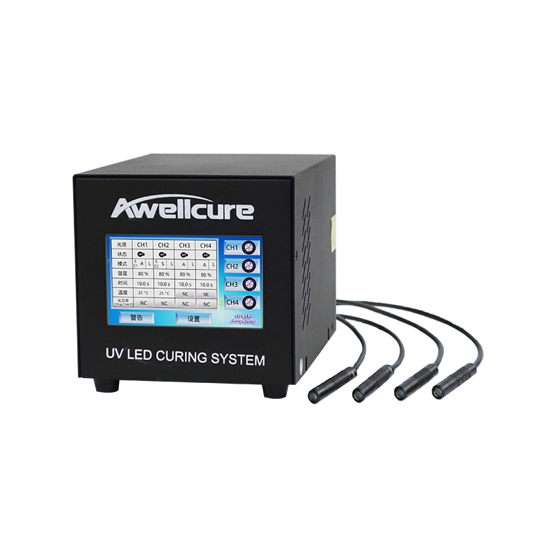 High-Intensity Spot-Curing Light Machine UV-LED Spot Curing System with 4 LED Heads