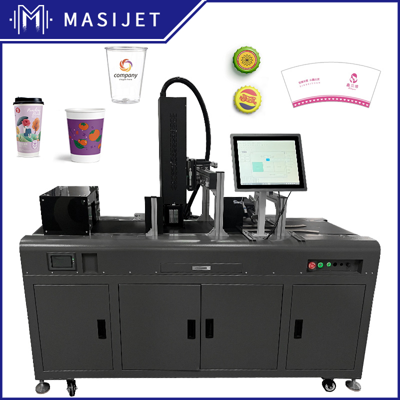 Smallest Cmyk Full Colors Inkjet Digital Single Pass Printer Non Woven Bag Shopping Bag Paper Cup Fan Printing Machine