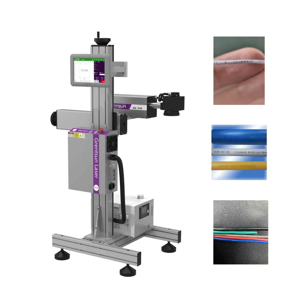 High Speed 5W UV Laser Coding Machine White Cables Laser Inkjet Printer Jpt Laser Source for Extruded Pipe Industry