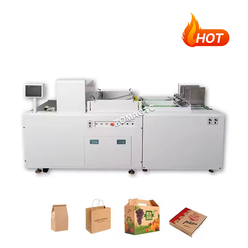 Digital Pizza Box Printing Machine Corrugated Bag Cups Fan Single Inkjet Pass Printing Machine