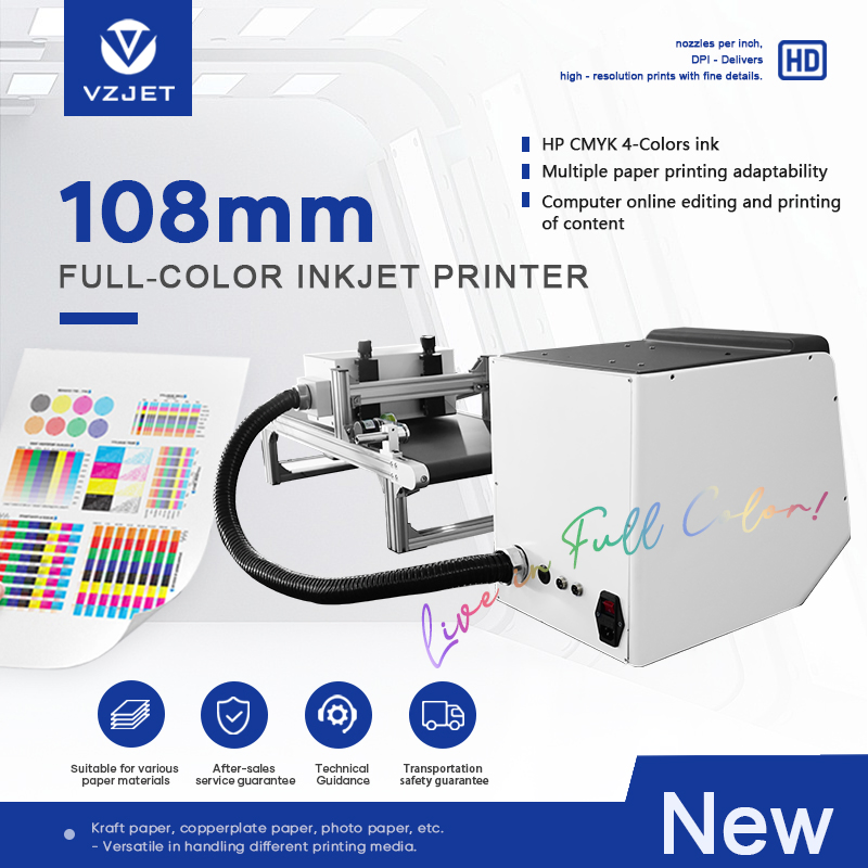 Pizza Box Paper Bag Digital Printing Machine Single Pass 108mm Full Color Printer