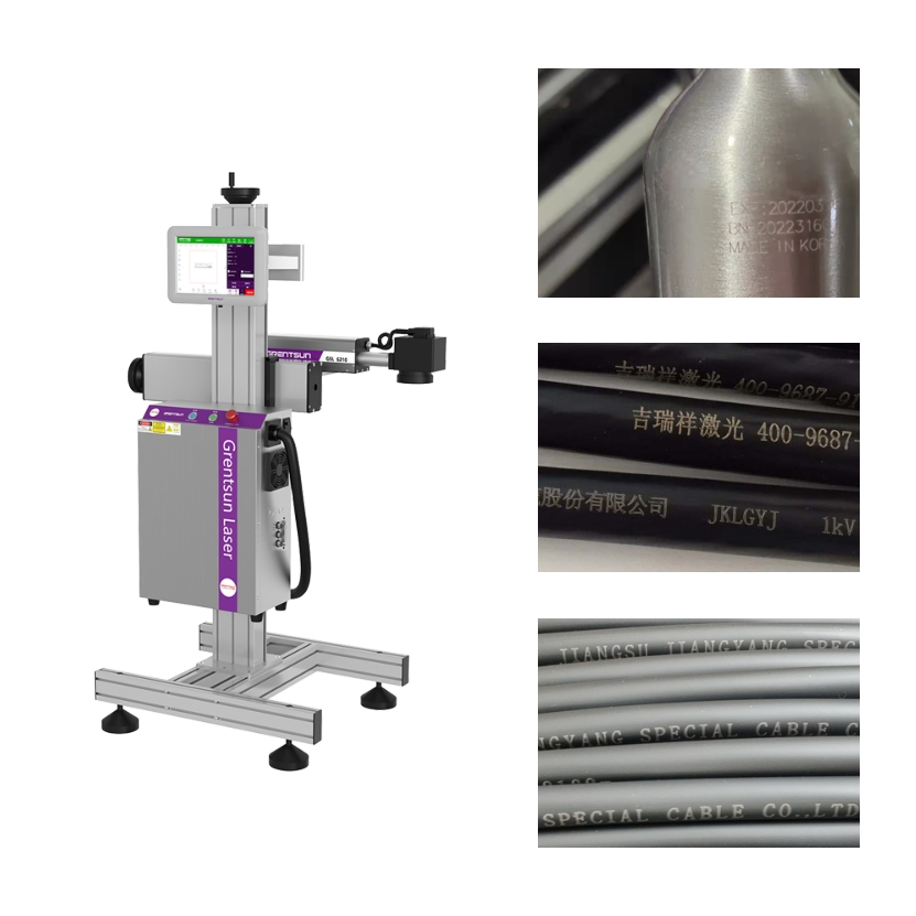 High Speed 700m/Min PVC PP Cable Pipe Fiber Laser Coding Machine Inkjet Printer 30W Max Raycus Jpt Source for Extruded Factory Price Shanghai