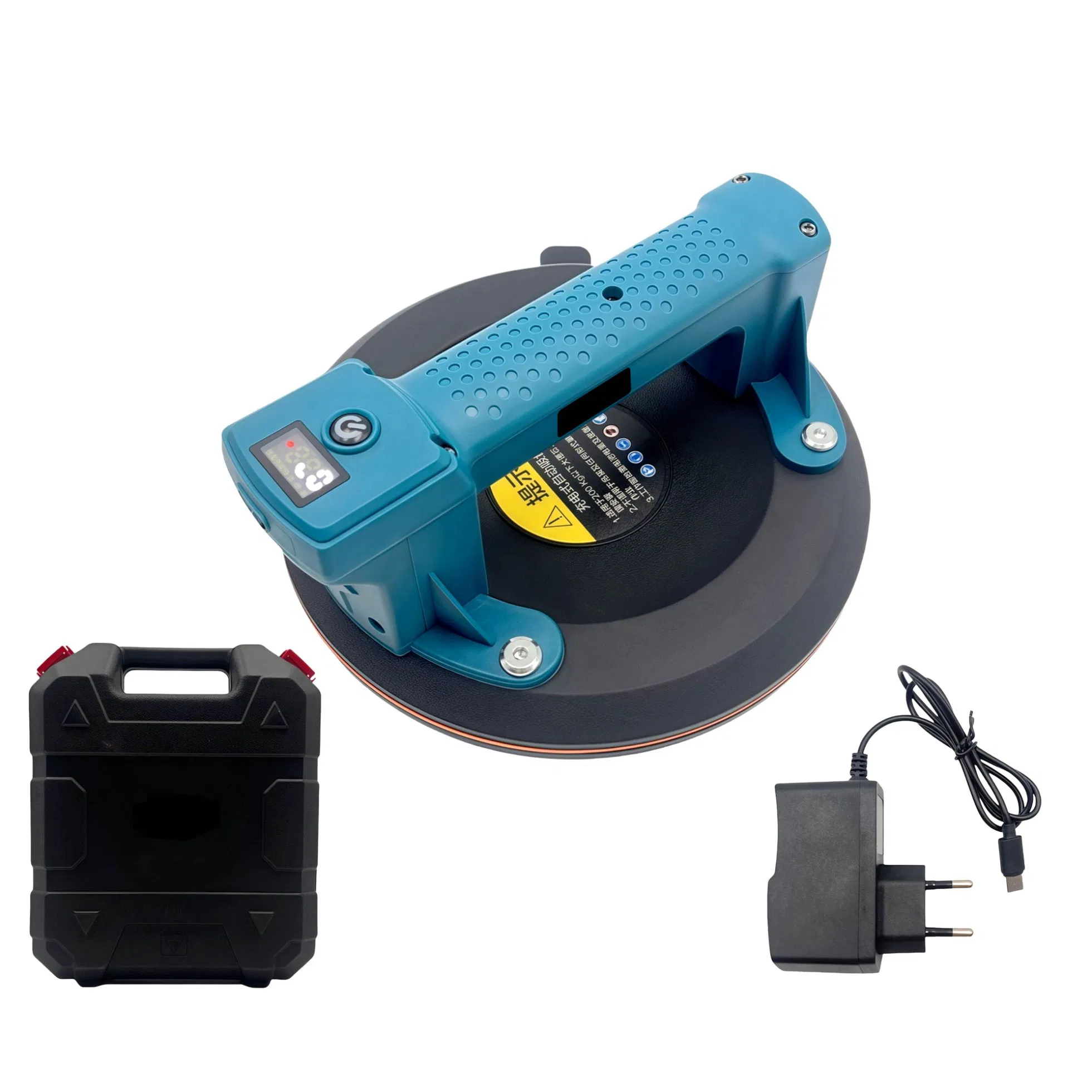 220kg Capacity Automatic Steel Vacuum Suction Cup Lifter Hand Tools for Easy Glass Installation Tile Laying Waterproof Design