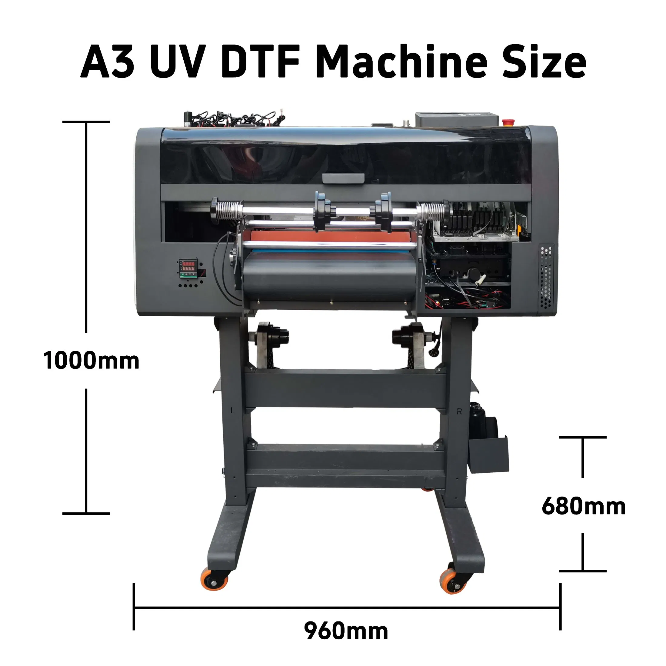 UV Dtf Printer Sticker Ink Transfer Small Business Metal 3D Printing A3 300mm Size