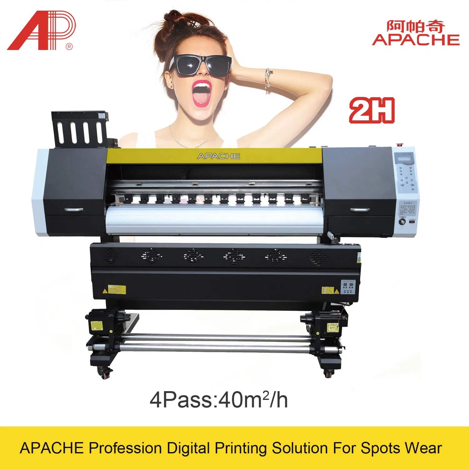Apache 2PCS I3200 Printhead Digital Large Wide Format Inkjet Printer