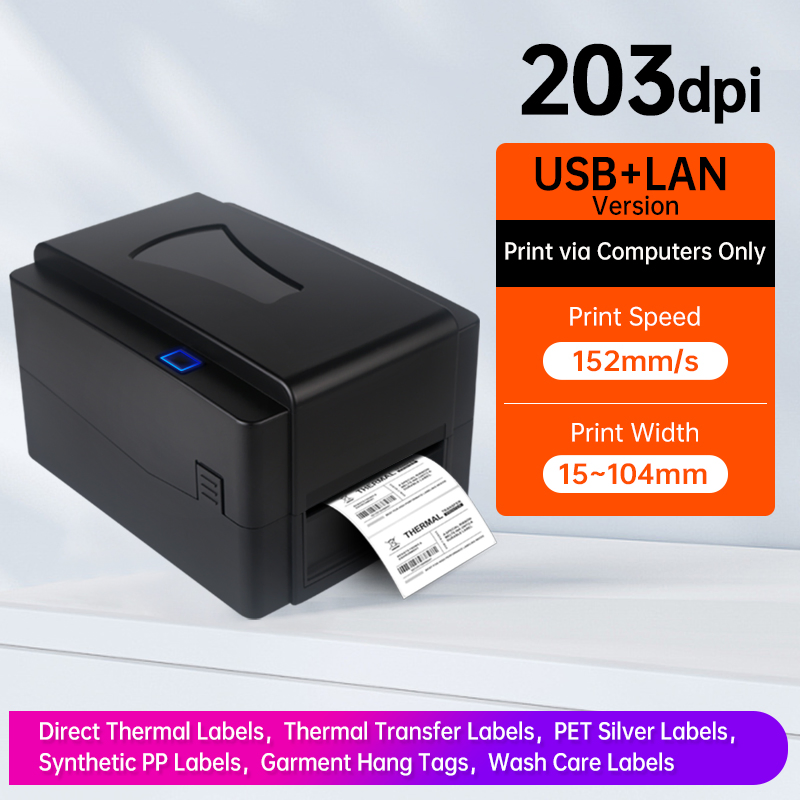 Factory Price Desktop 203dpi Thermal Transfer Label Printer Printing Machine