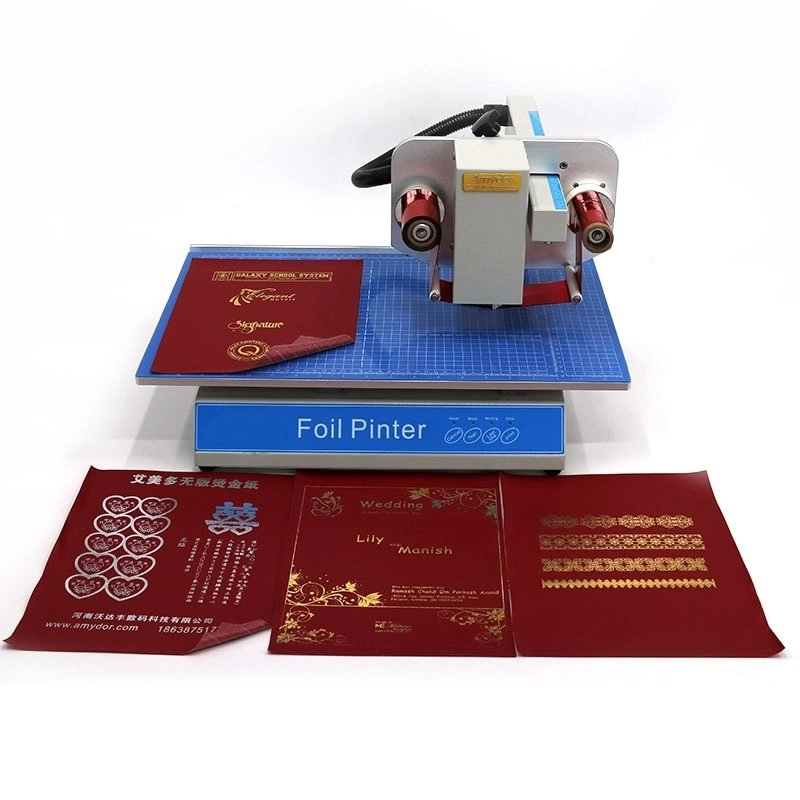 Automatic Flatbed Digital Foil Printer Aluminium Hot Gold Foil Stamping Printer Automatic Printing Machine for Invitation, Letterr, Book Cover, Menu, Calendar