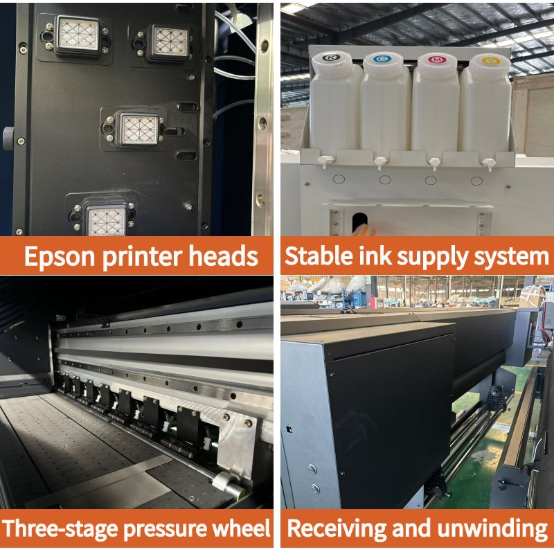 1.8m Large Format Digital Dry Sublimation Textile Printing Machine for Fabric with 4 I3200