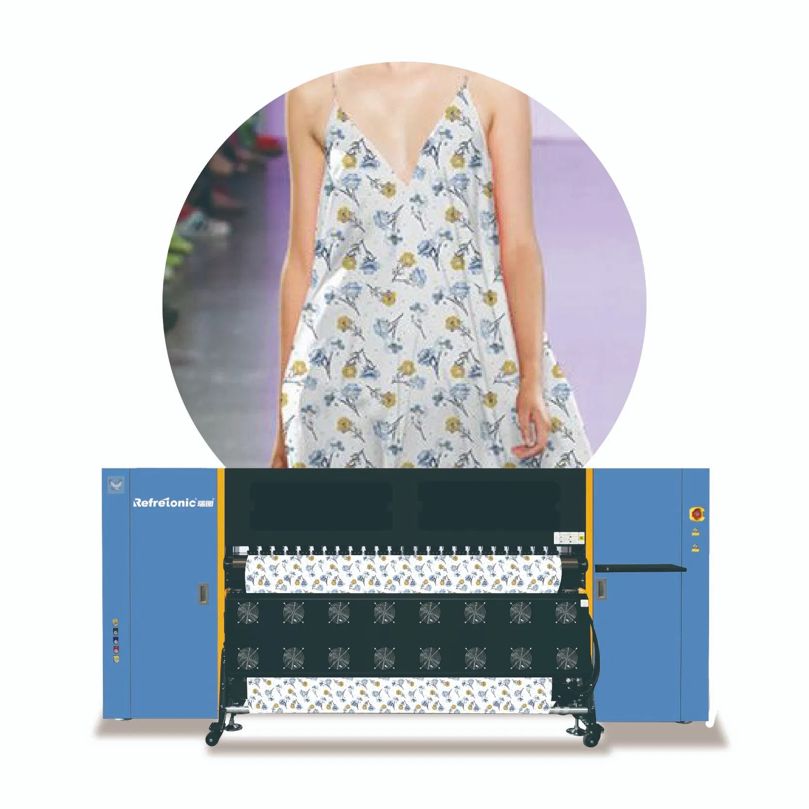 Refretonic Mini Business Sublimation Printer with Small Batch Production 1.9m 8 Heads