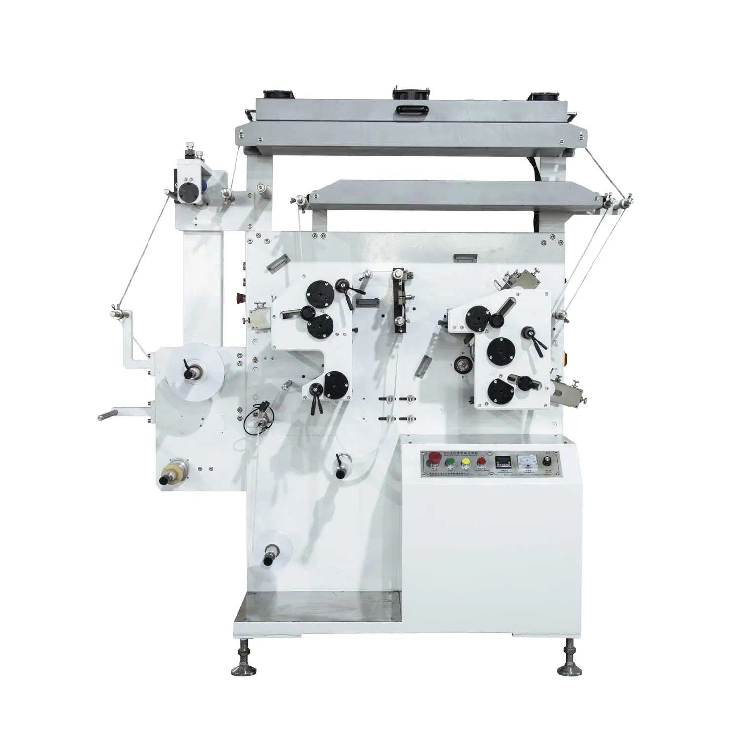 2 Colors Positive 1 Color Negative Automatic Fabric Label Satin Ribbon Flexo Label Printer