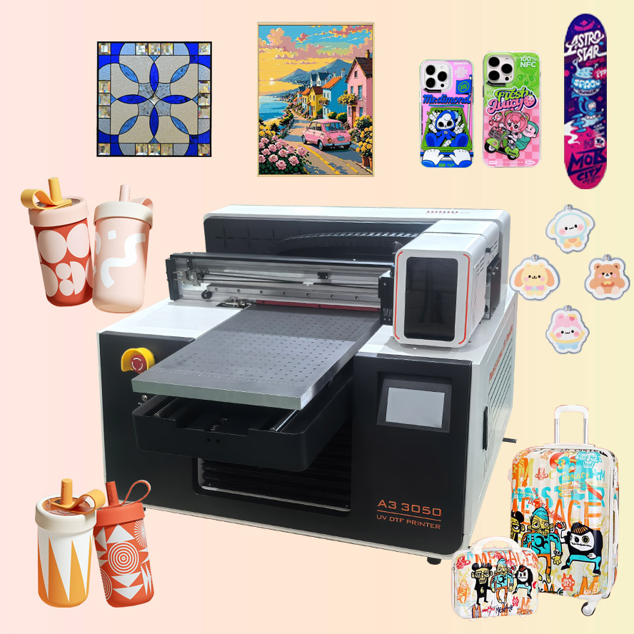 Smallest A3 UV Flatbed Dtf Printer Printing Machine UV Dtf Printer for Plastic &amp; Glass Items