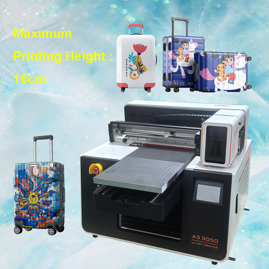 New A3 Size UV Inkjet Dtf Printer with XP600 Print Head Flex Material Camera Scan System UV Flatbed Printer