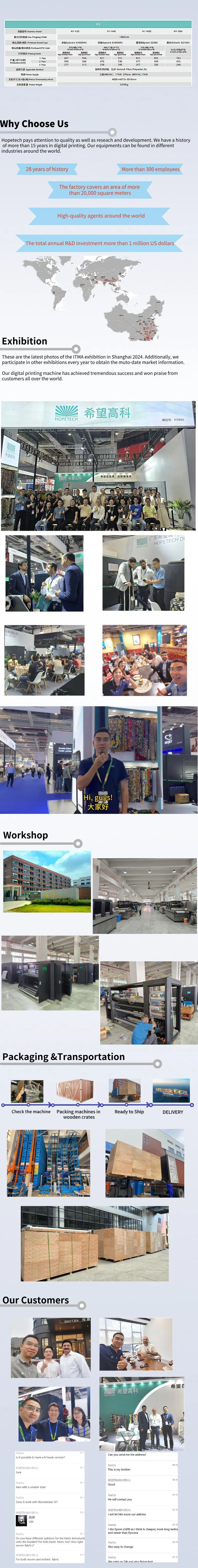 Technical Specifications Chart