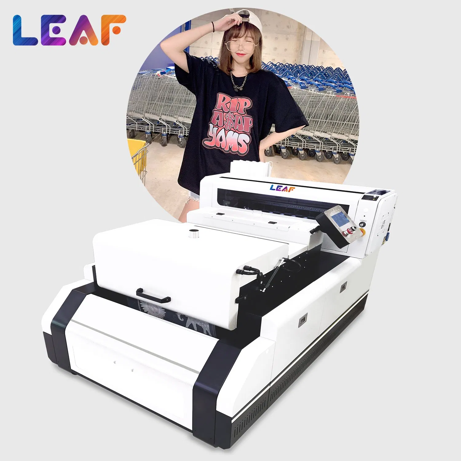 Multi-Colour Press Clothes Leaf Flatbed Printer Digital Printing Machine Lf-570I