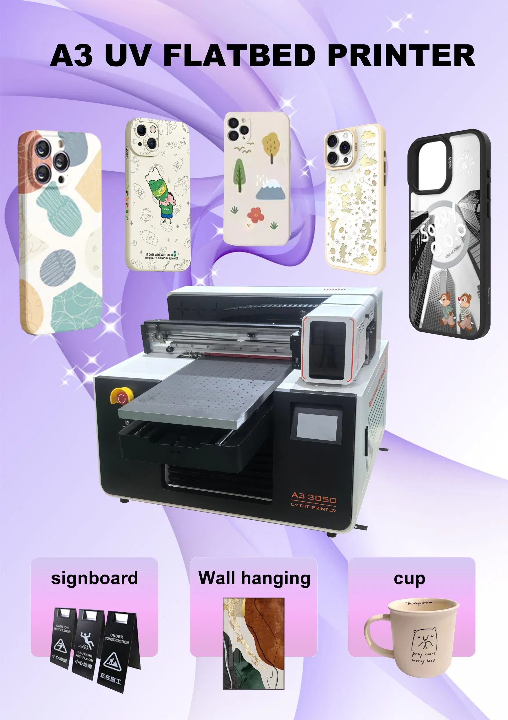 A3 UV Dtf Sticker and Labels Printer Flatbed with Laminator Paper and Roll