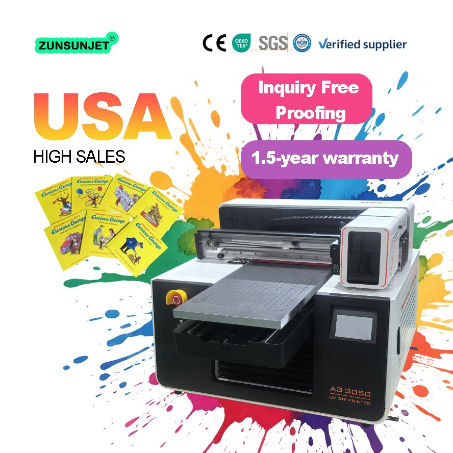 A3 UV Dtf Printer UV Direct to Film Printer UV Ab Crystal Label Printer with Laminator for Bottle Phone Case Tumbler
