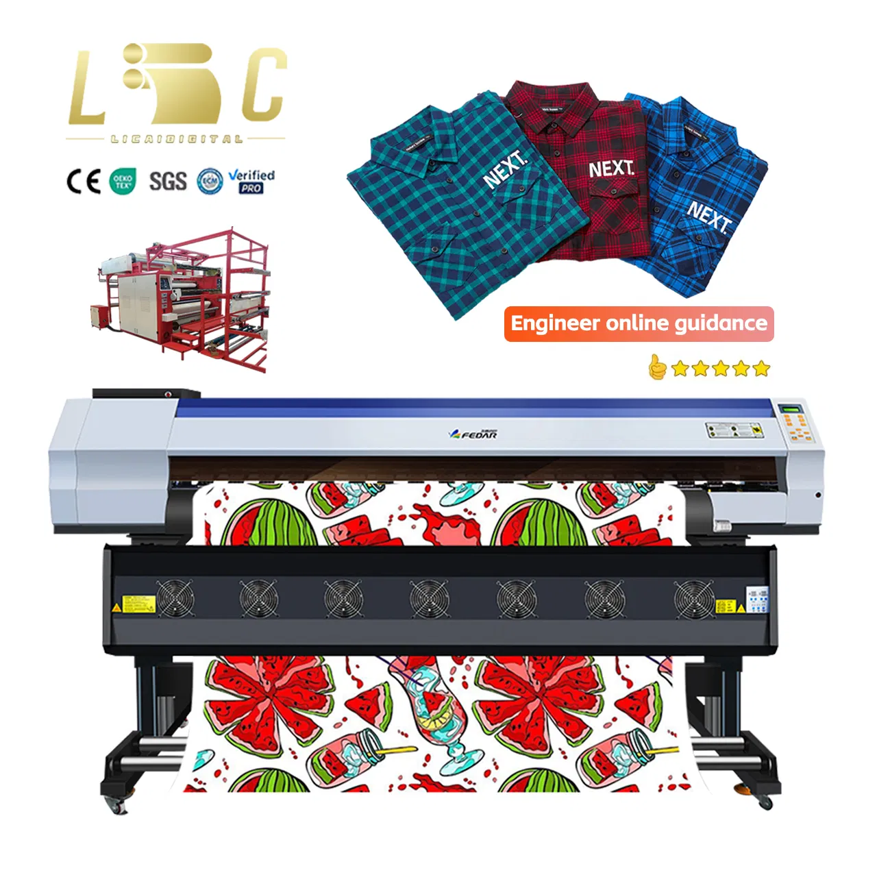 Factory Direct Sale 1.9m Sublimation Printer Direct Textile Printer to The Fabric Printing Impressora Price Fabric Sublimation Printing Machine