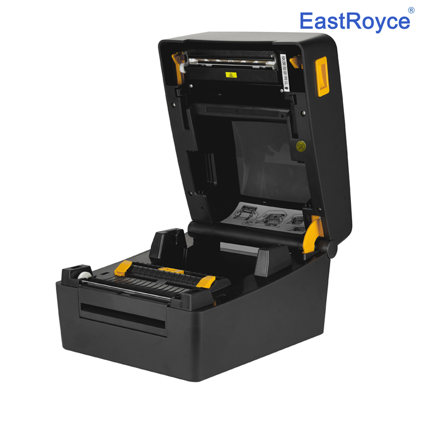 4inch Desktop Thermal Label Printer Thermal Transfer Barcode Printer for Ribbon