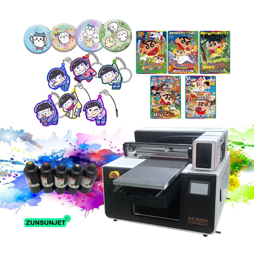 New A4 A3 3A UV Inkjet Dtf Printer with XP600 Print Head Flex Material Camera Scan System