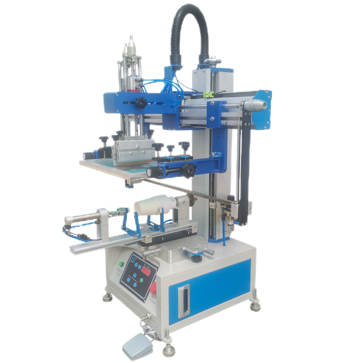 Easy to Maintain Semi-Automatic Screen Printer Monochrome Curved Screen for Small Business