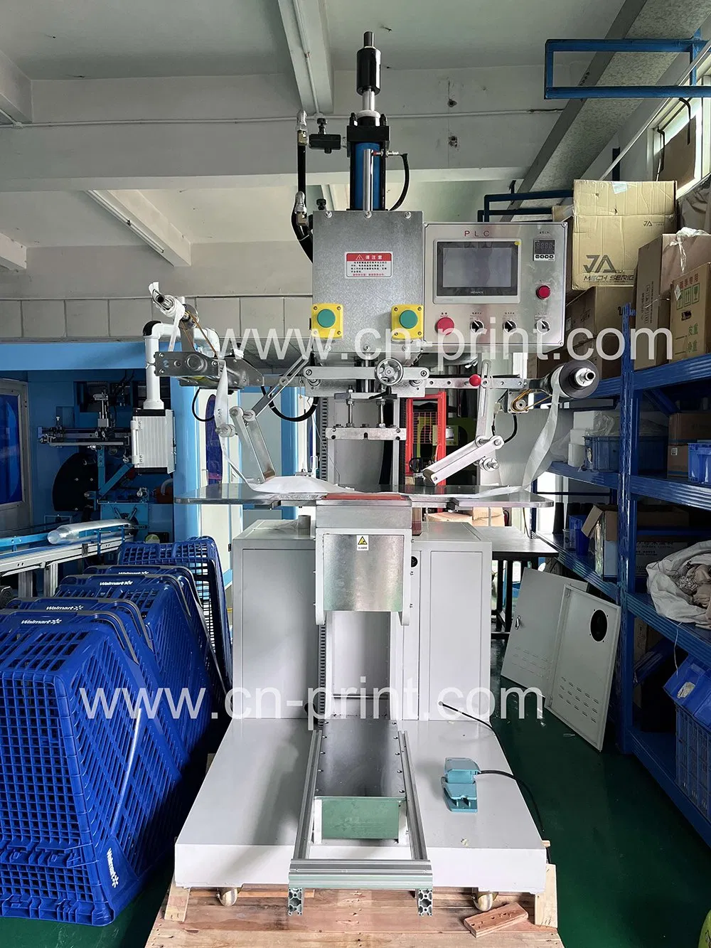 Industrial Hot Foil Stamping Machine for Plastic Crate Dustbin Basket