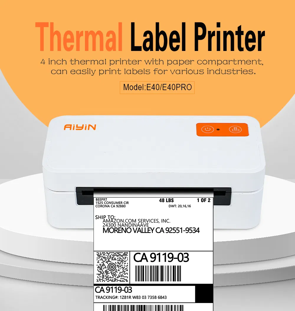 E40 Compact Thermal Label Printer 1