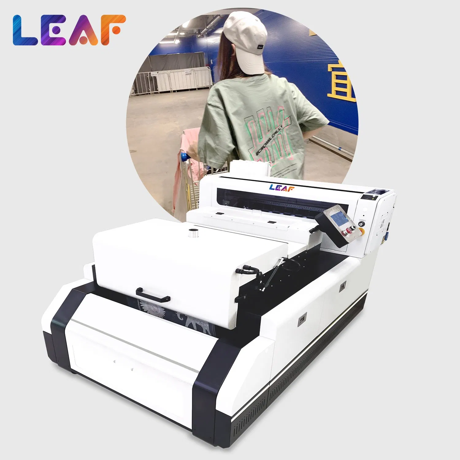 Multi-Colour Press Clothes Leaf Flatbed Printer Digital Printing Machine Lf-570I