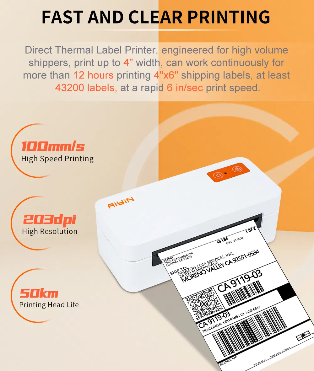 E40 Compact Thermal Label Printer 3