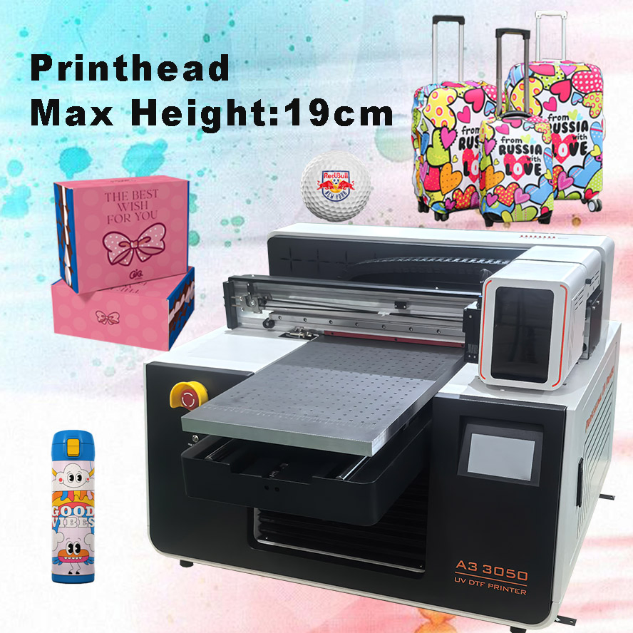 Impresora Stickers 3D Dtf UV Kit Copy Printing UV-Dtf Printer A3 Cama Plana with 3D Texture 30*50 UV Flatbed Printer