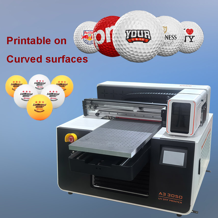 A3 3050 UV Dtf Tdf Doble Sided Flatbed Texture Printer 2 Printhead
