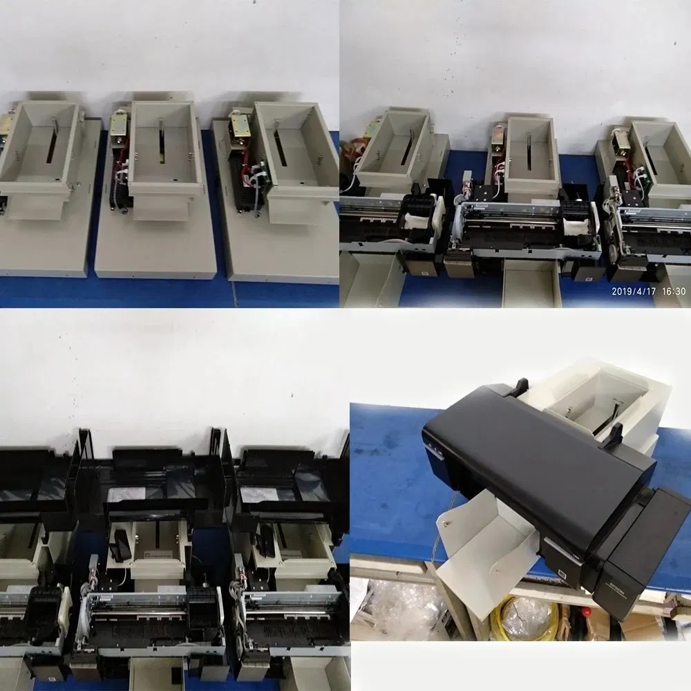 Latest Automatic CD DVD Disk PVC Card Inkjet Printing Machine with 50 CD Trays and 2PVC Card Trays Dye Ink 6colors CD DVD PVC ID Business Card Printer Machine