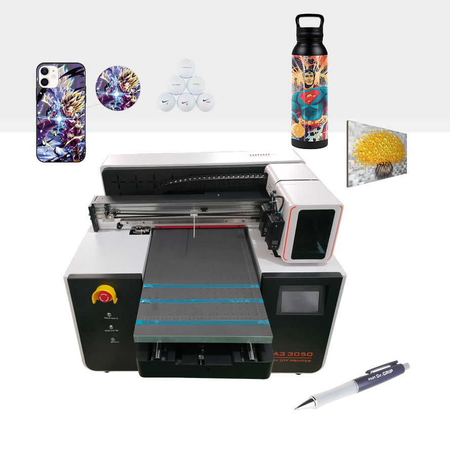 New A4 A3 3A UV Inkjet Dtf Printer with XP600 Print Head Flex Material Camera Scan System
