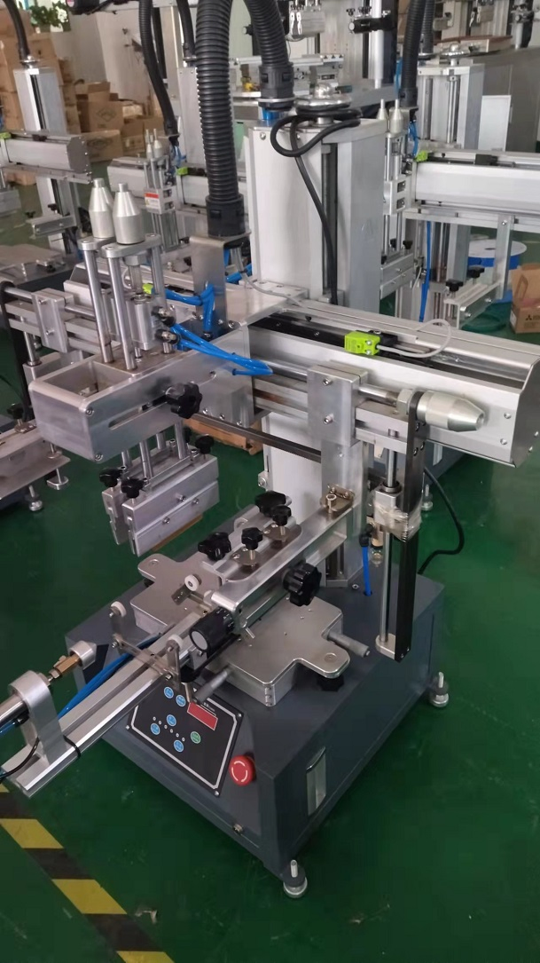 Semi-Automatic Pneumatic Cylindrical Screen Printers Machine for Bottle Printing