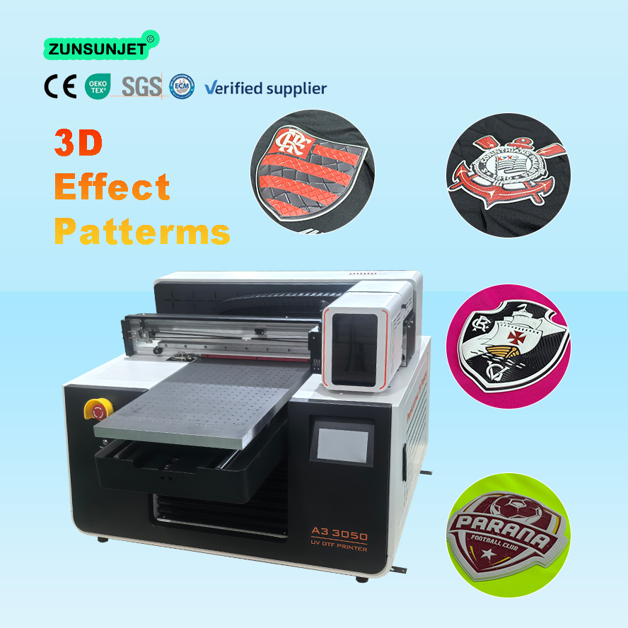 New A4 A3 3A UV Inkjet Dtf Printer with XP600 Print Head Flex Material Camera Scan System