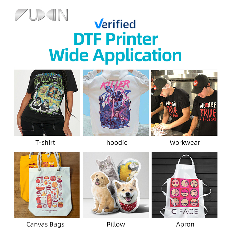 USA Local Service A2 Dtf-Printer I1600 Cmyk+W 5colors Automatic Dtf Printer Tshirt Machine with Shaker