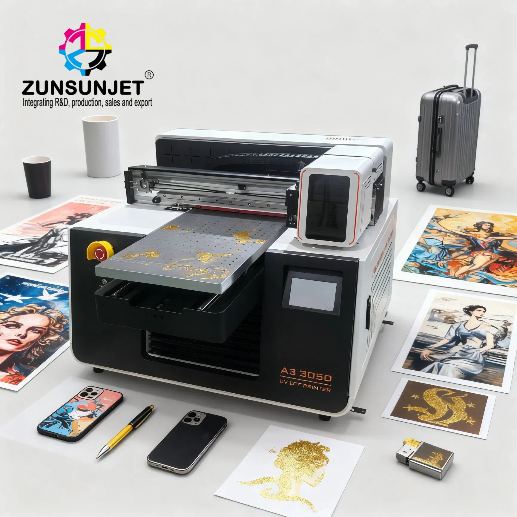 Digital China Desktop A3 Flatbed UV Printer 320*500mm Freech Dtf UV Printer Foundation