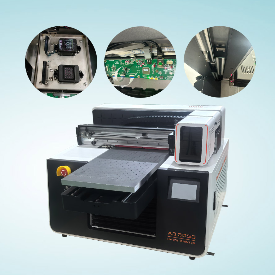 Impresora Cama Plana UV Dtf The Industry China Wholesale A3 Dual Head Flatbed Printer Flatbed 30*50cm UV Dtf Printer