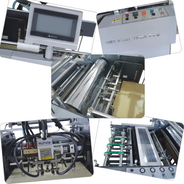 Yfma-590 Full Auto Feeding and Auto Cut Double Side Laminating Cold Auto Roll Laminator Foil Laminator Auto Feed Roll Laminator Machine for Digital Printing