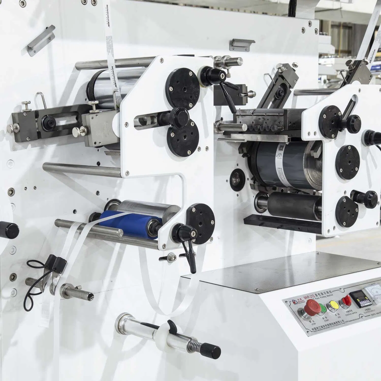 2 Colors Positive 1 Color Negative Automatic Fabric Label Satin Ribbon Flexo Label Printer