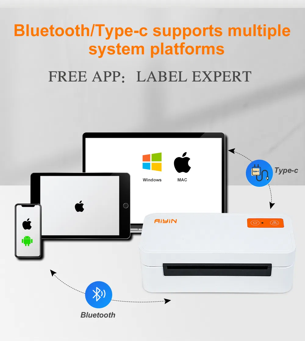 E40 Compact Thermal Label Printer 6