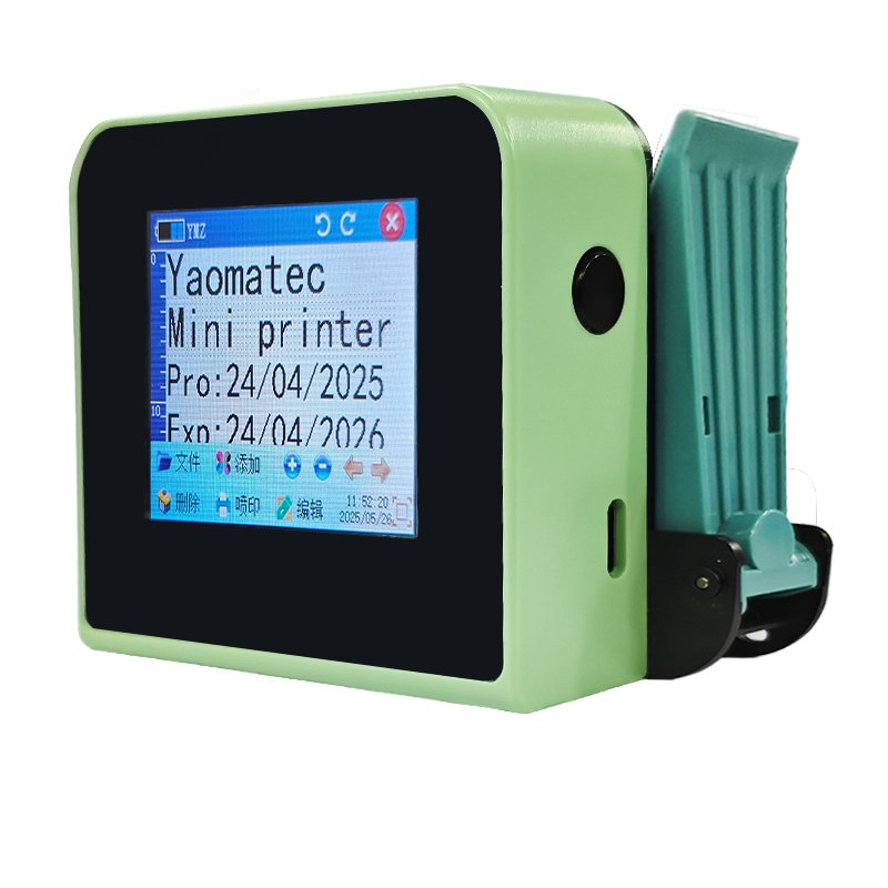 Yaomatec Hot Sale Mini Handheld Inkjet Printer Thermal Portable Inkjet Handheld Printer for Image Logo Date on PVC Metal Wood