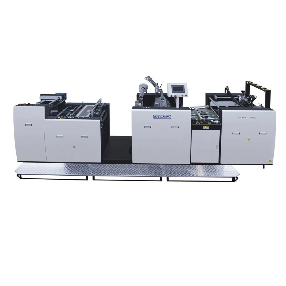 Yfma-590 Full Auto Feeding and Auto Cut Double Side Laminating Cold Auto Roll Laminator Foil Laminator Auto Feed Roll Laminator Machine for Digital Printing