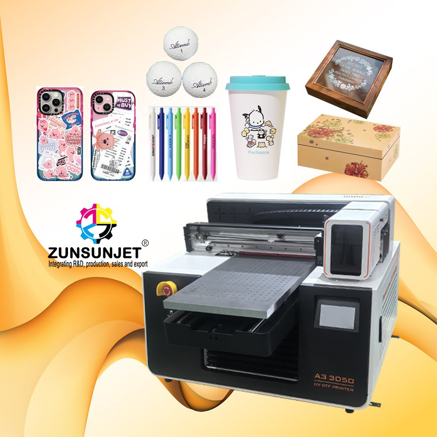 Newest Auto Commerical A3 Small UV Dtf Inkjet Printer A4 Size Printing Machine UV Printer Flatbed &amp; Bottle UV Printer