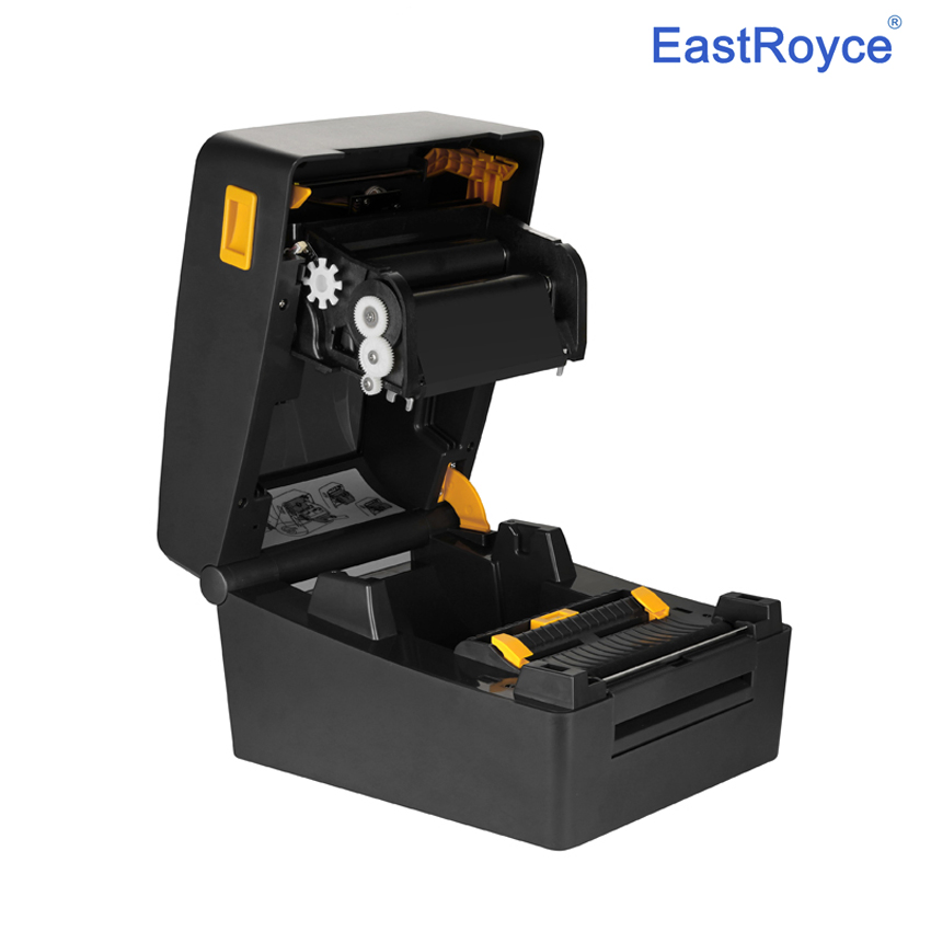 4inch Desktop Thermal Label Printer Thermal Transfer Barcode Printer for Ribbon