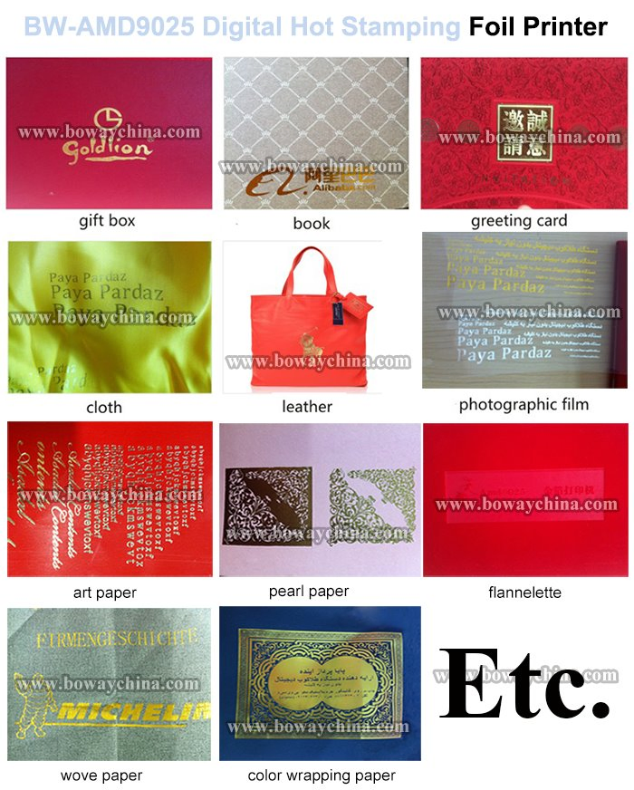 Non-Woven Shopping Bags Greeting Business Cards Foil Xpress Digital Hot Foil Printer