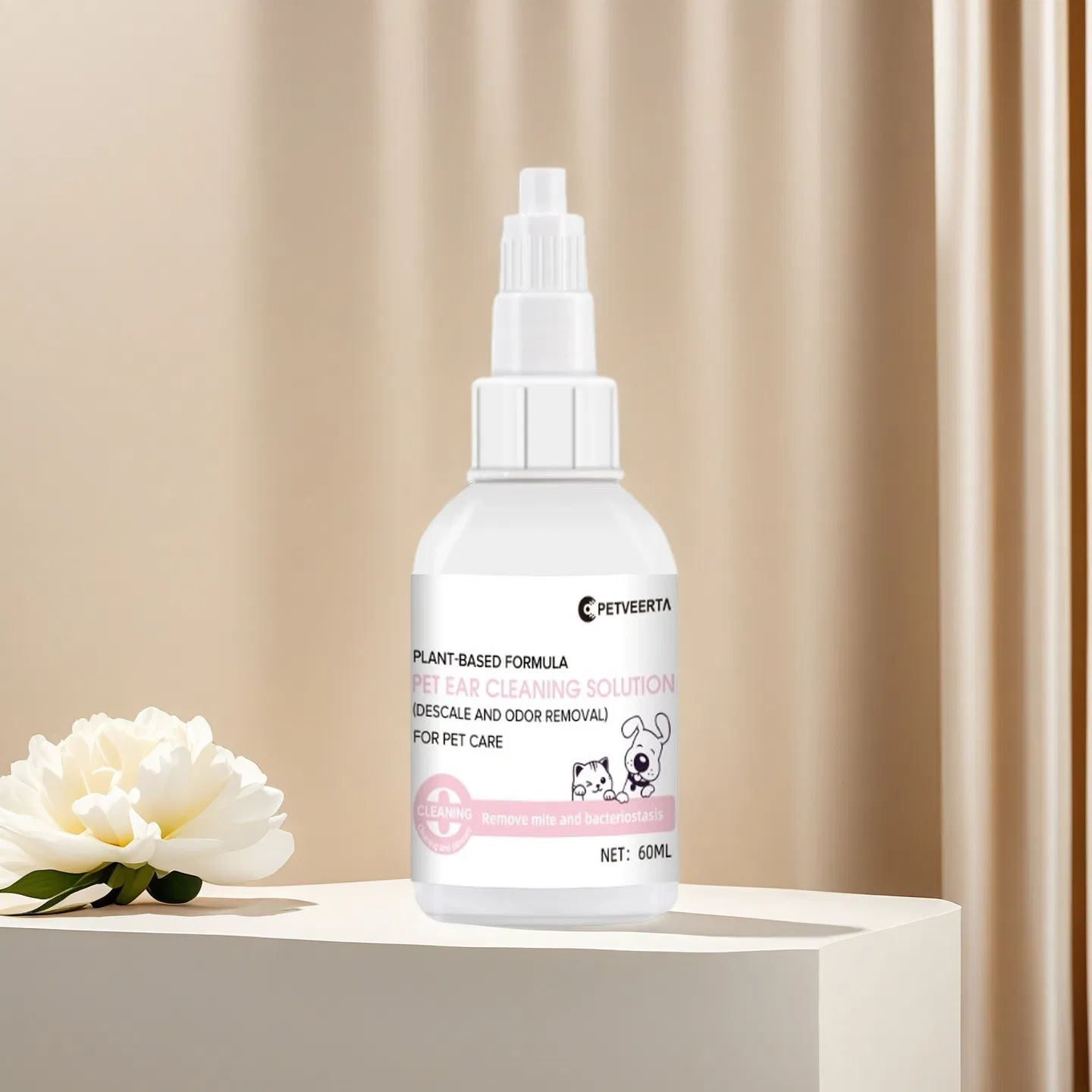 pH-Balanced Pet Ear Cleansing Solution for Comfortable Ear Care