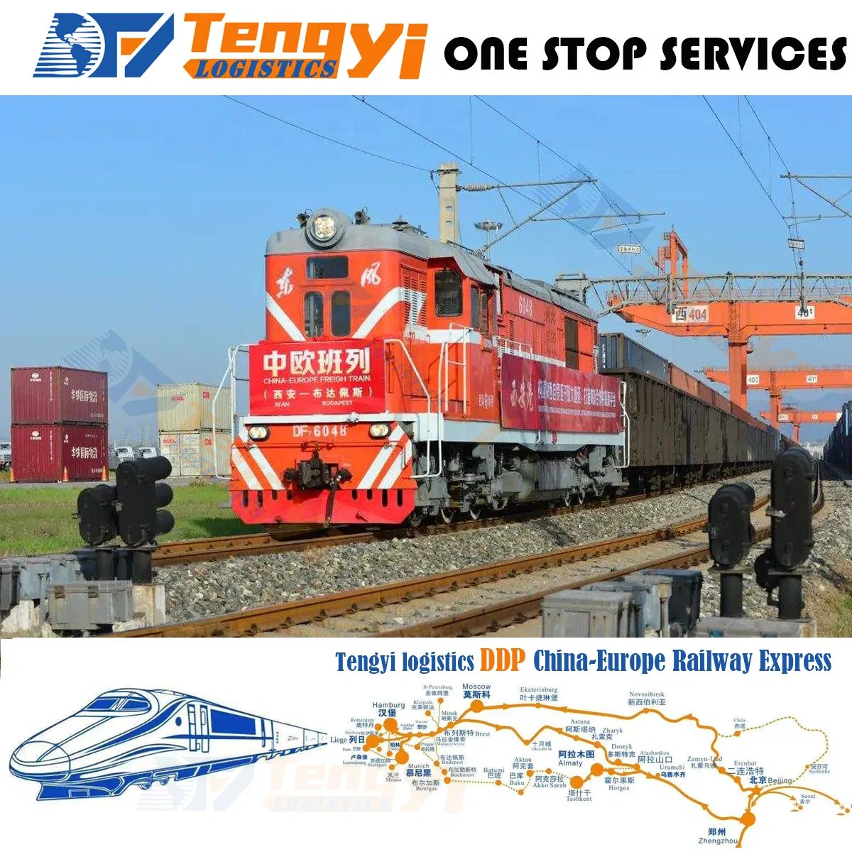 China Railway Express International Logistics Freight Forwarder China to Berlin Hamburg Munich